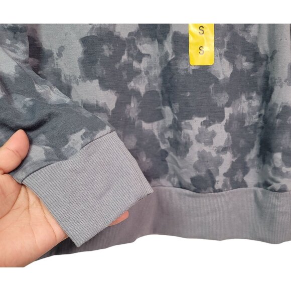 Mondetta Women Camouflage Print Crewneck Long Sleeve Sweatshirt Gray Size Small - Picture 4 of 11